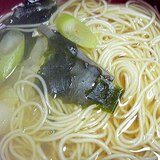 わかめとネギのにゅうめん